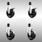Service Caster 5 Inch 316SS Soft Rubber Swivel 1-3/4 Inch Stem Caster Lock Brake SCC, 2PK SCC-SS316TTLEX20S514-SRS-2-S-2-134 - alternate 1